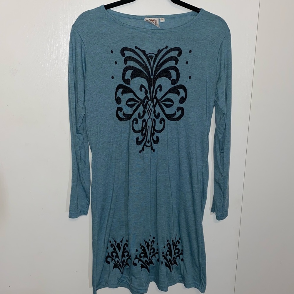 5 for $15 🥳 teal long sleeve light dress